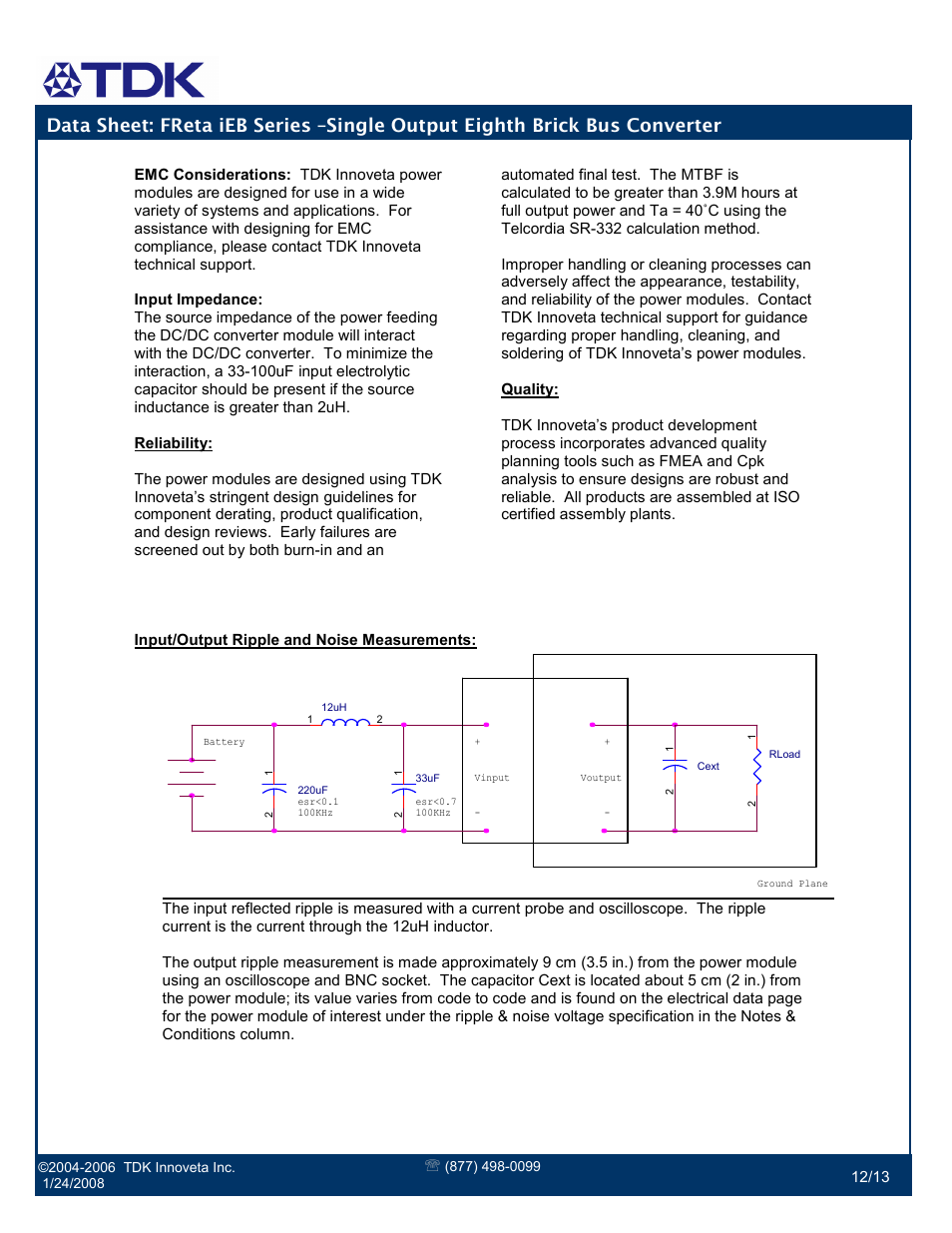 TDK FReta Series User Manual | Page 12 / 13