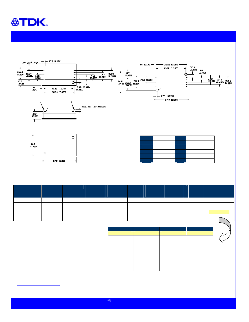 Ordering information, Tdk innoveta inc | TDK Supereta Series iQN 35V/6A User Manual | Page 2 / 2