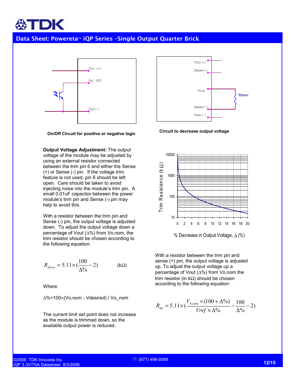 TDK Powereta iQP48070A033 User Manual | Page 12 / 15