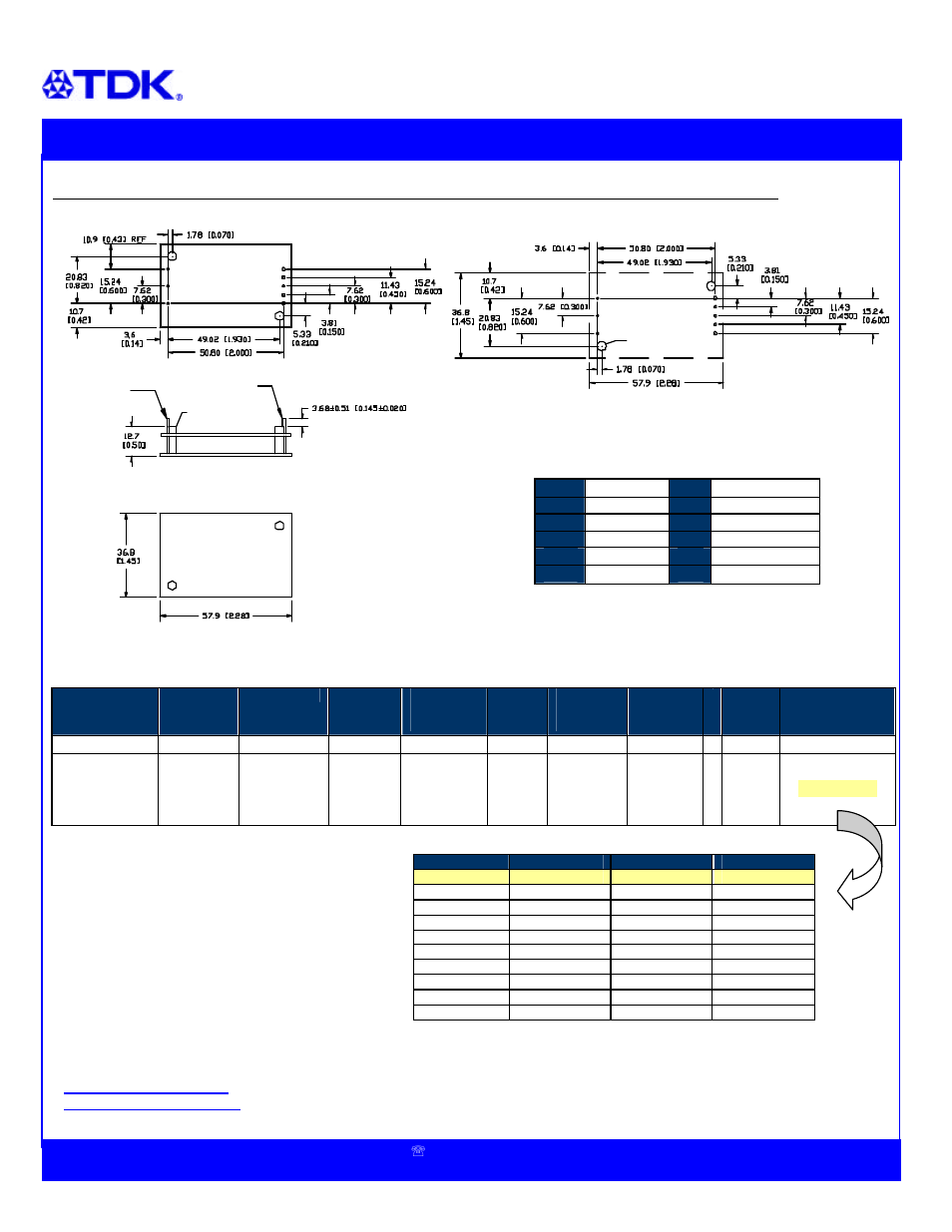 Ordering information, Tdk innoveta inc | TDK Supereta iQN series User Manual | Page 2 / 2