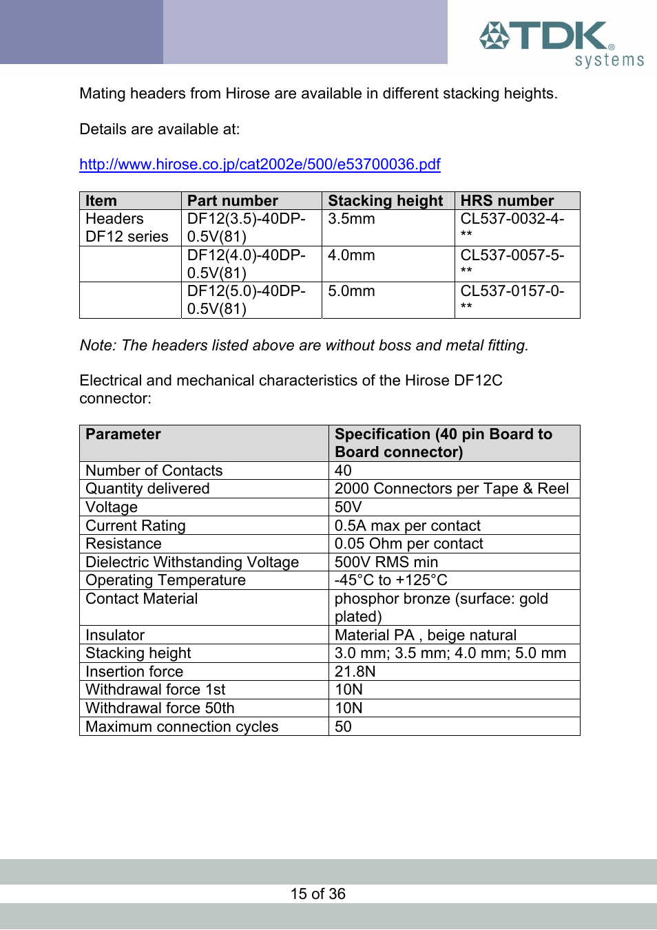 TDK Module blu2i User Manual | Page 15 / 36