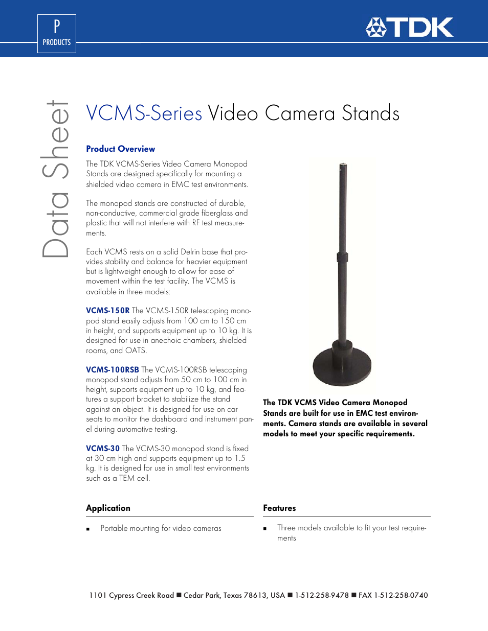 TDK VCMS-30 User Manual | 2 pages