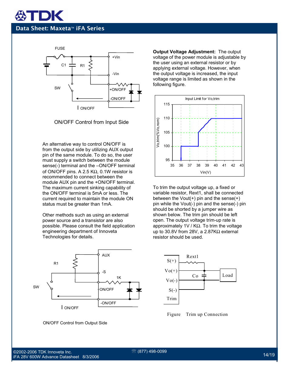 Data sheet: maxeta, Ifa series | TDK Maxeta iFA Series User Manual | Page 14 / 19