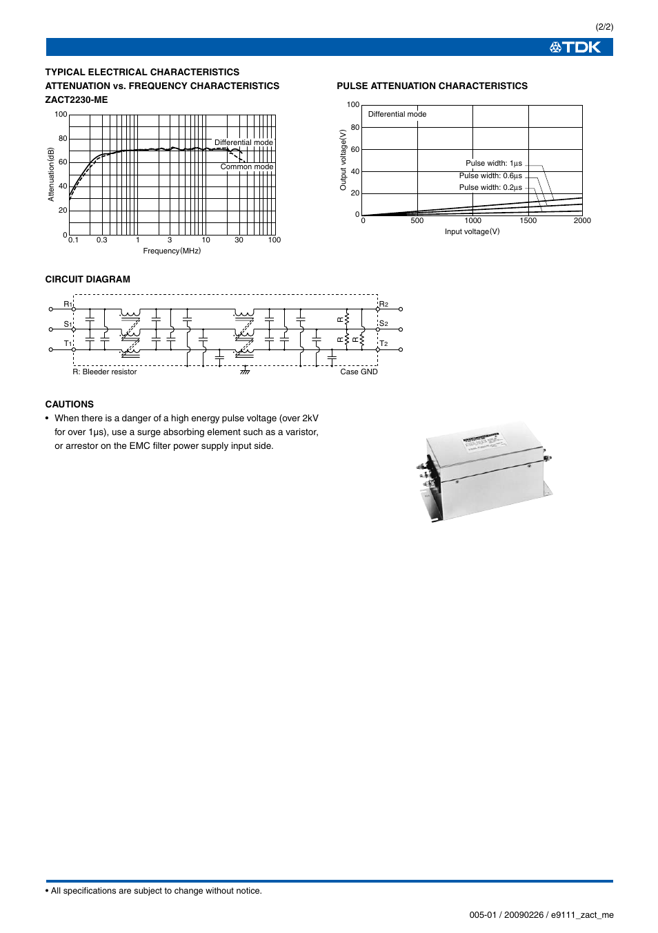 TDK ZACT2230-ME User Manual | Page 2 / 2