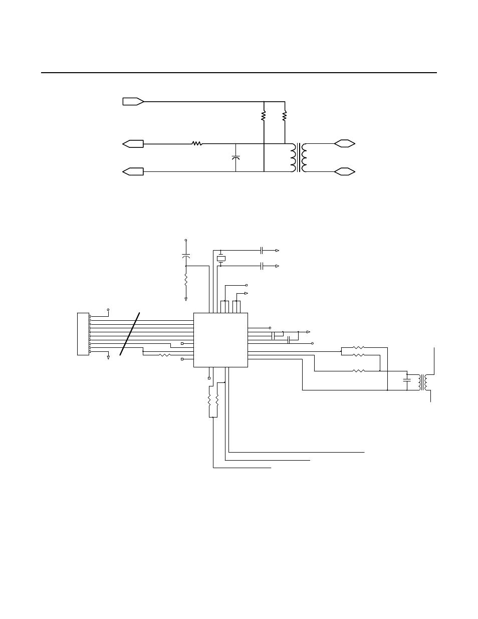 Recommended line interface, Recommended schematics arrangement | TDK 73M2901/5V User Manual | Page 12 / 19