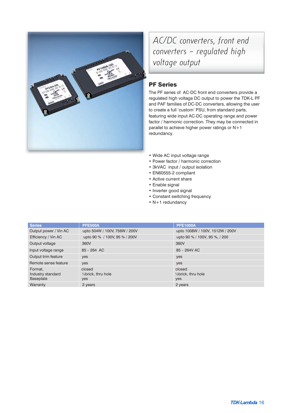 Pf series | TDK Power Supply/DC to DC Converter/CCFL Inverter User Manual | Page 17 / 18