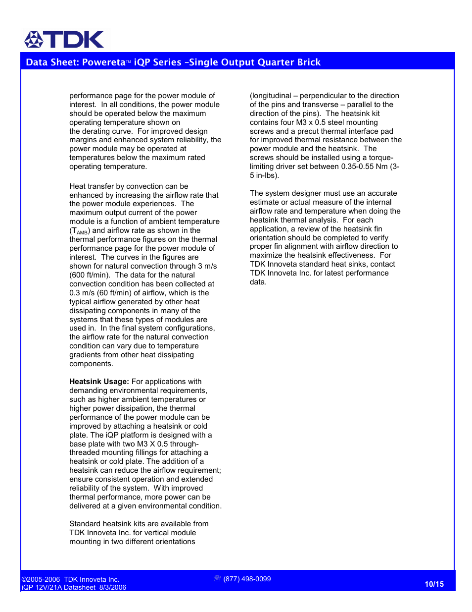 TDK Powereta iQP Series User Manual | Page 10 / 15