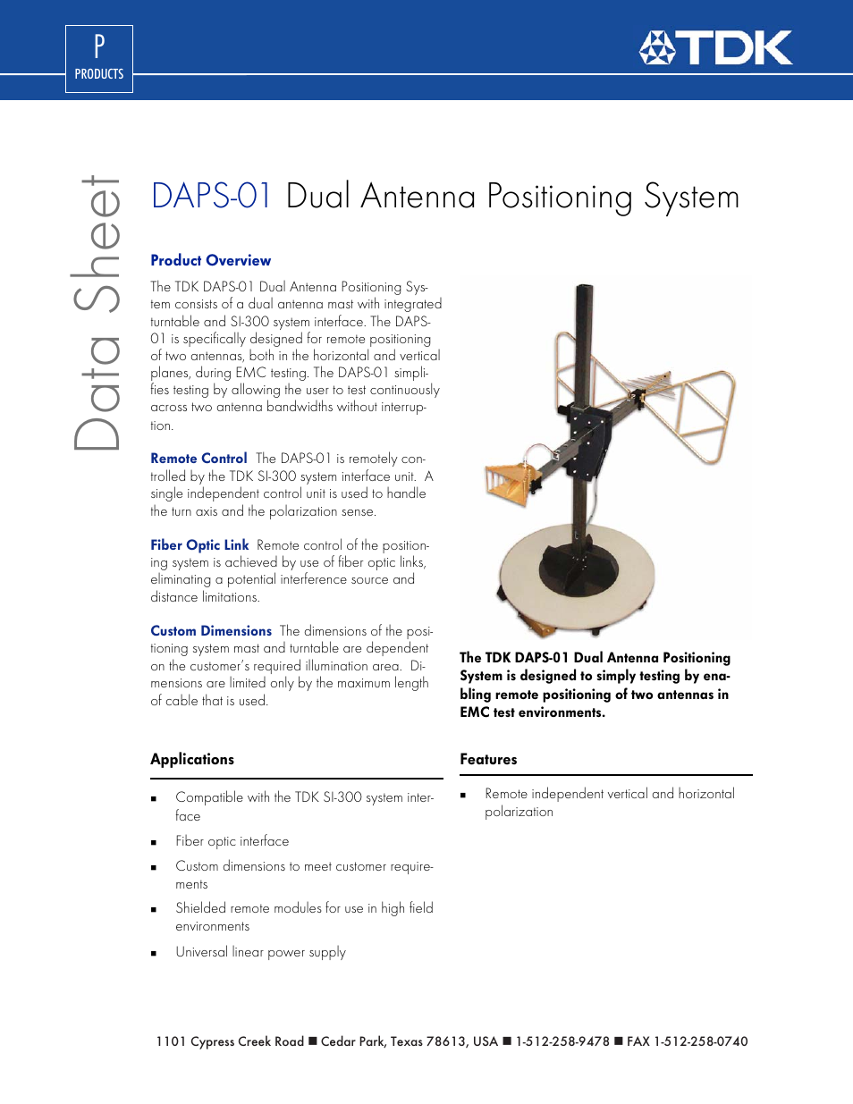 TDK DAPS-01 User Manual | 2 pages