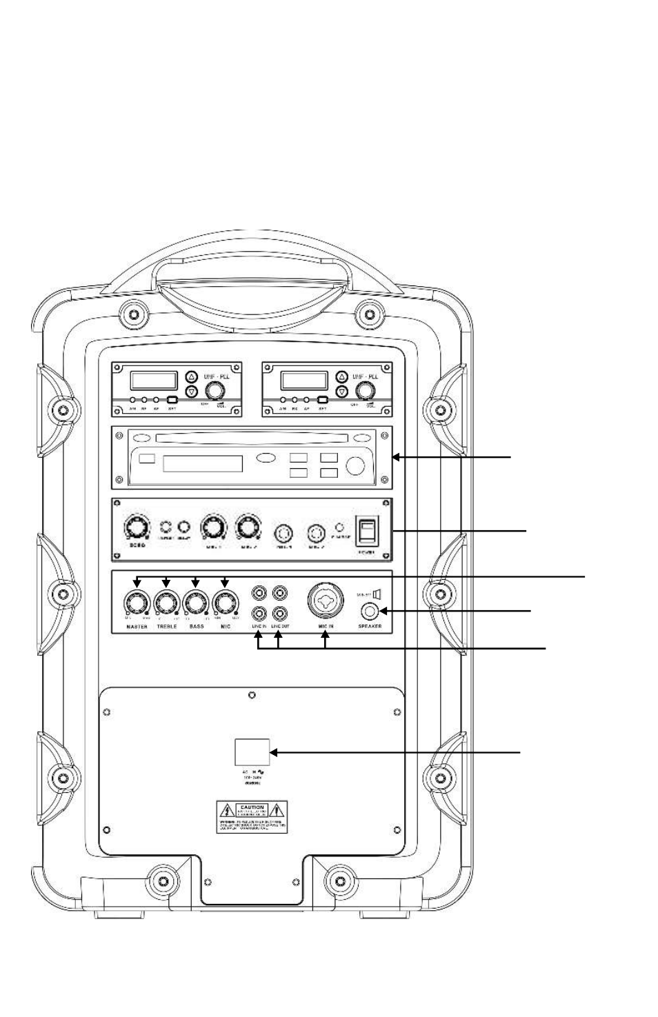 As-tv8ce2, Rear panel configuration of as-tv8ce2 series | Traveler AS-TV8 User Manual | Page 6 / 32