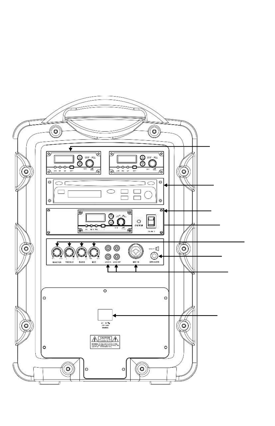 As-tv8ct2, Rear panel configuration of as-tv8ct2 series | Traveler AS-TV8 User Manual | Page 7 / 32