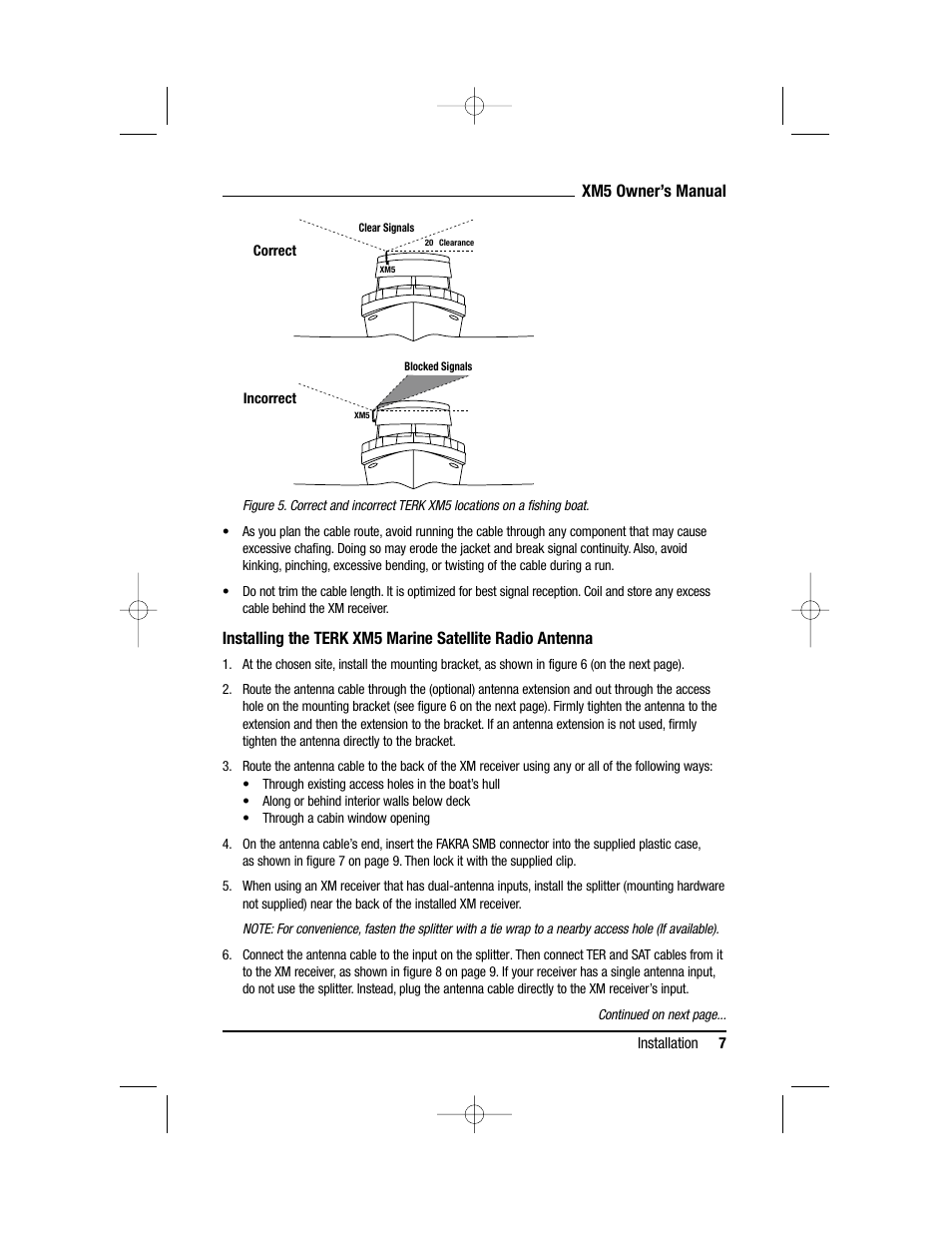 Xm5 owner’s manual | TERK Technologies XM5 User Manual | Page 7 / 12