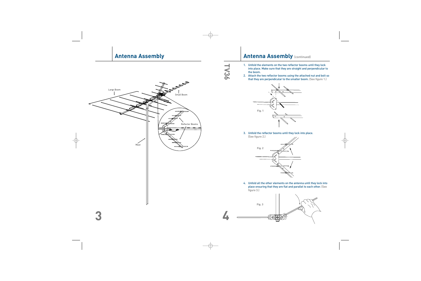 Tv36, Antenna assembly | TERK Technologies TERK TV36 User Manual | Page 3 / 8