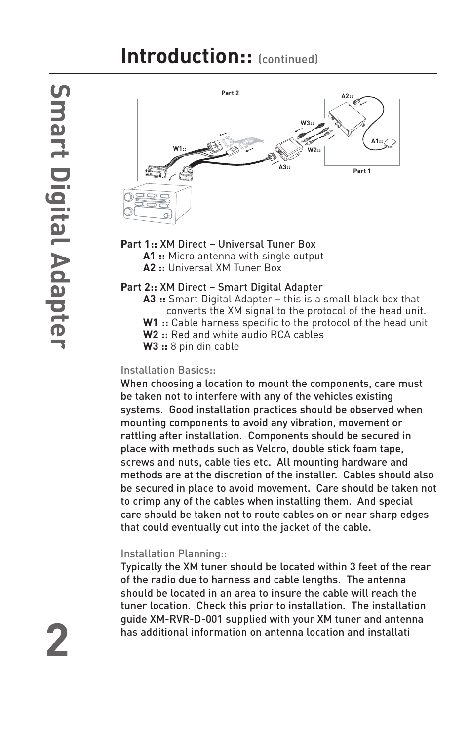 Smart digit al adapt er, Introduction | TERK Technologies XMDGM100 User Manual | Page 3 / 11
