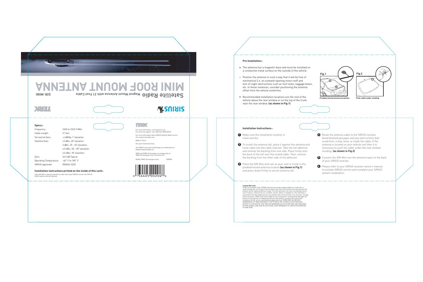 TERK Technologies 138P005 User Manual | 1 page