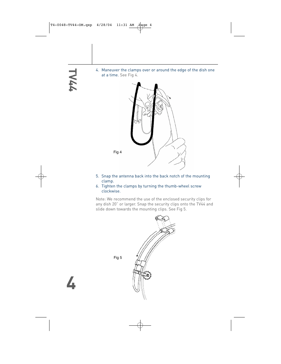 TERK Technologies TV44 User Manual | Page 5 / 14