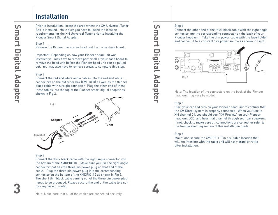 Smart digit al adapt er | TERK Technologies XMDPIO110 User Manual | Page 3 / 6