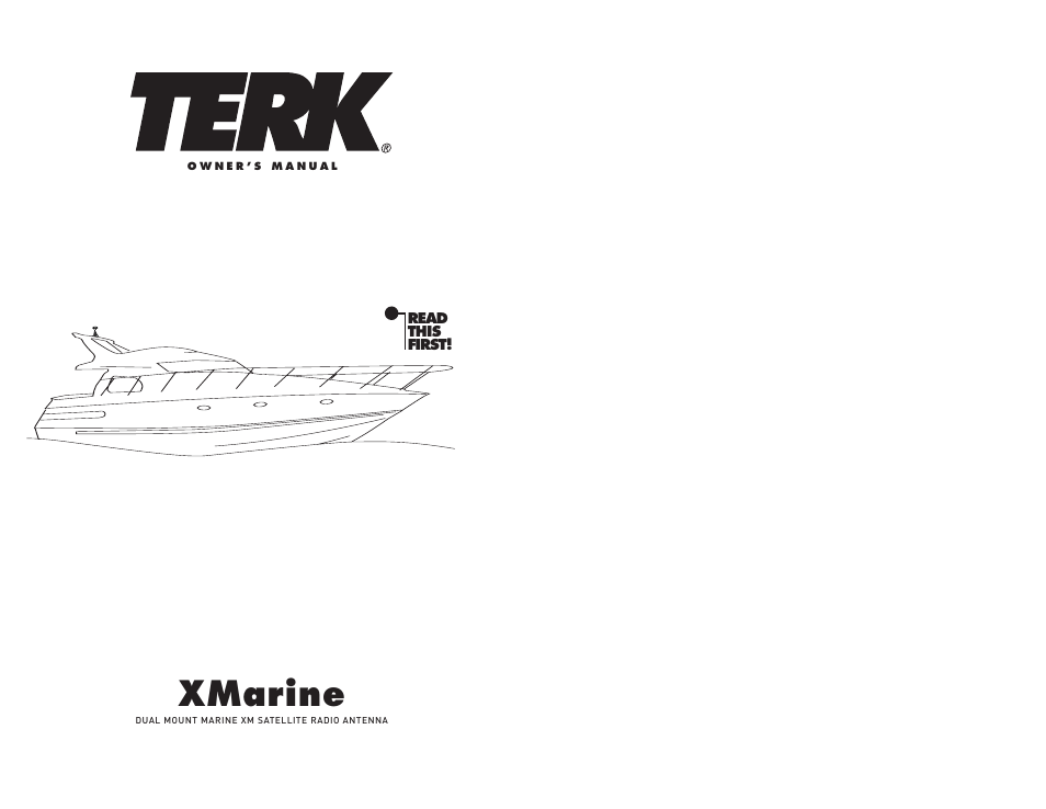 TERK Technologies XMarine User Manual | 7 pages