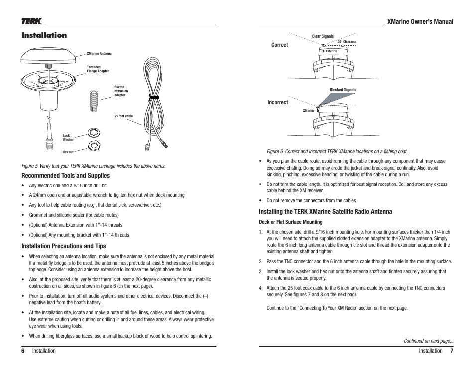 Installation | TERK Technologies XMarine User Manual | Page 4 / 7
