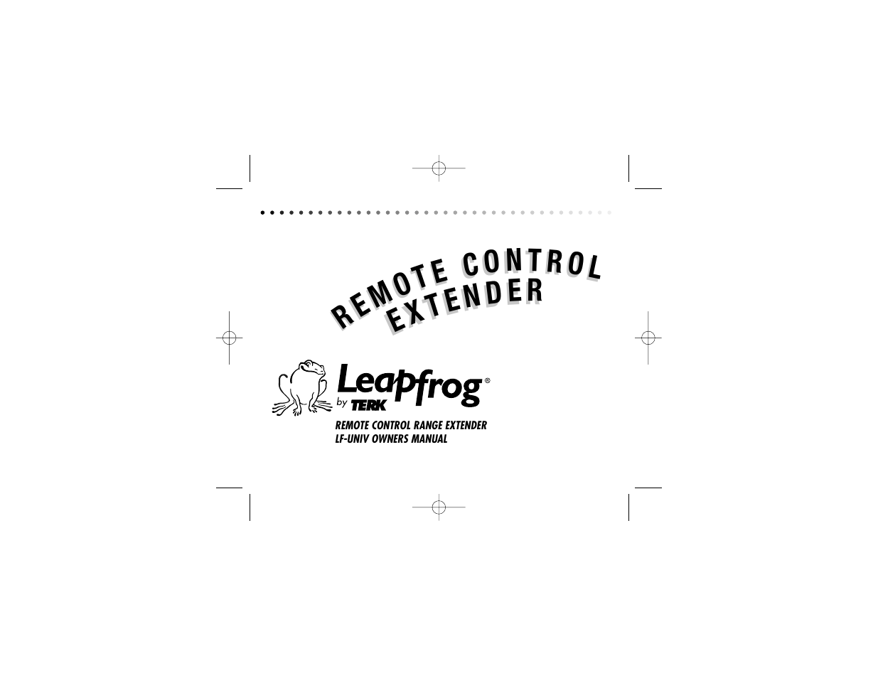 TERK Technologies LF-UNIV User Manual | 4 pages