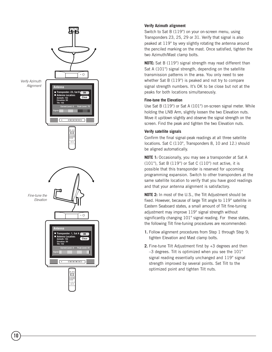 TERK Technologies Multi-Satellite Dish Antenna 1DIRECTV User Manual | Page 10 / 12