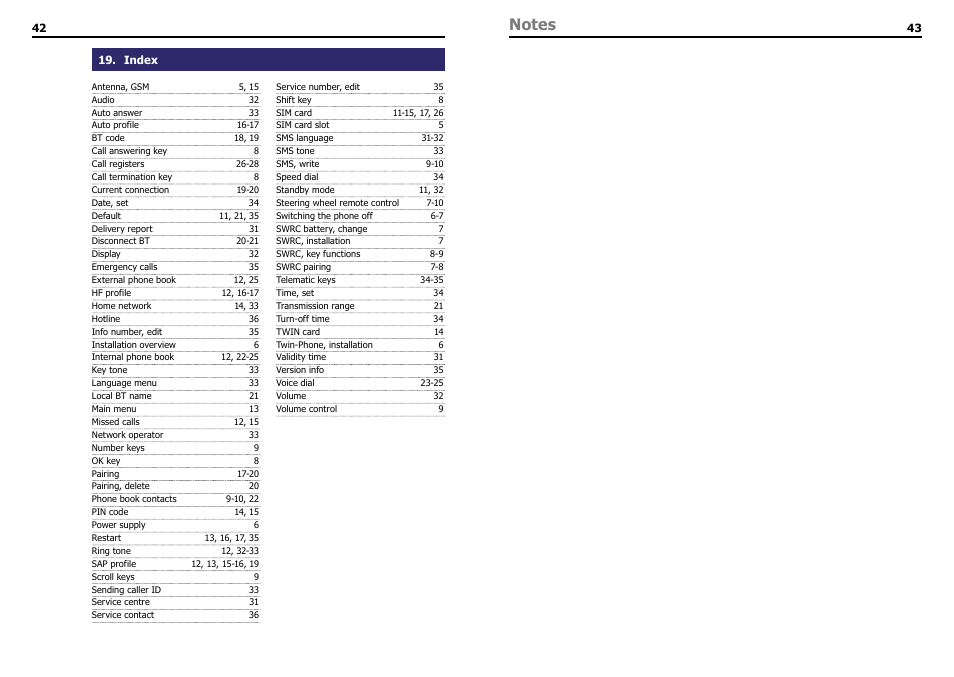 Index | THB Bury LT 9100 User Manual | Page 23 / 25