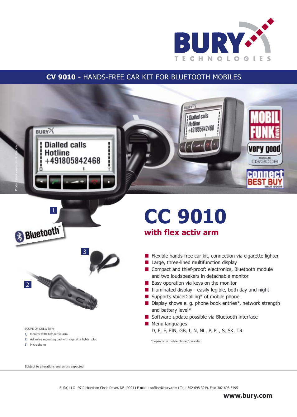 THB Bury CC 9010 User Manual | 1 page