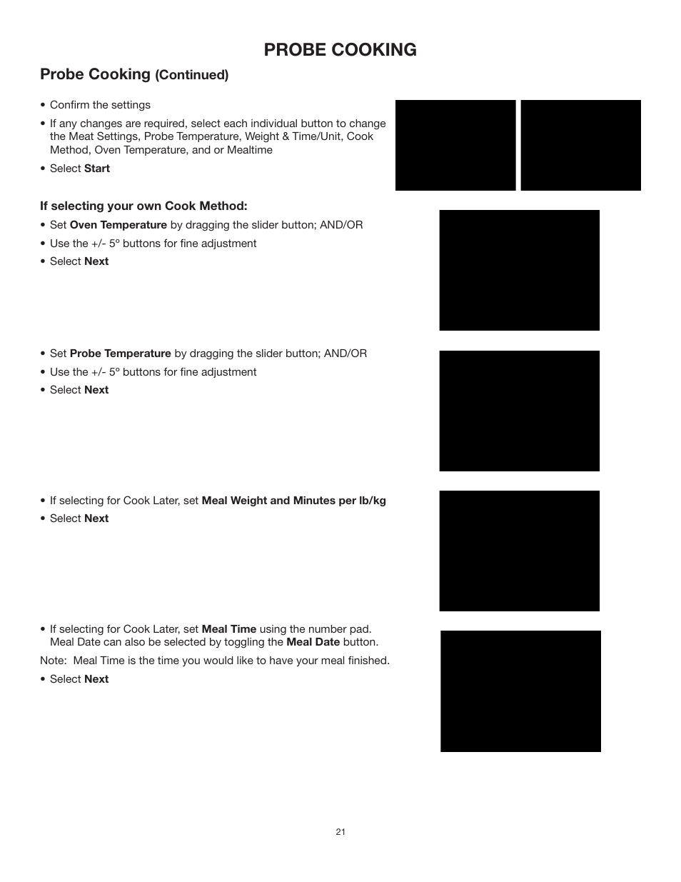 Probe cooking | TMIO PS302SS00 User Manual | Page 24 / 39