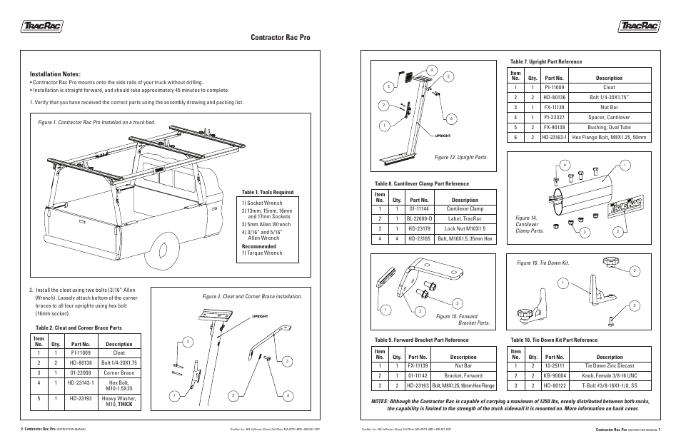 Contractor rac pro | TracRac SKU# 00-25850 User Manual | Page 2 / 4