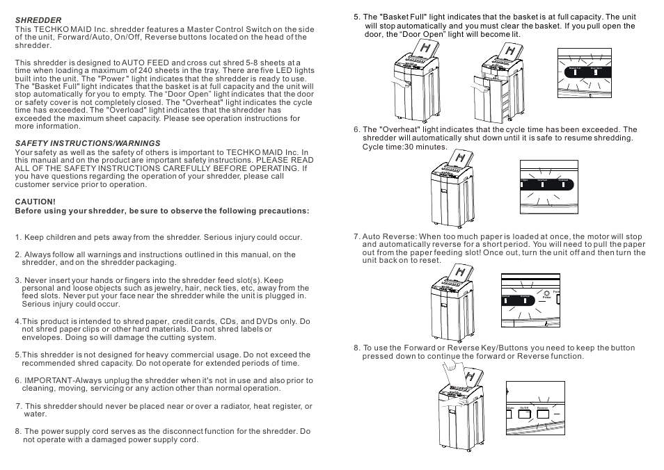 Т³гж 2, Auto reverse) no hair no child, No a e rosol | Techko AUTOTECH AF240 User Manual | Page 2 / 4