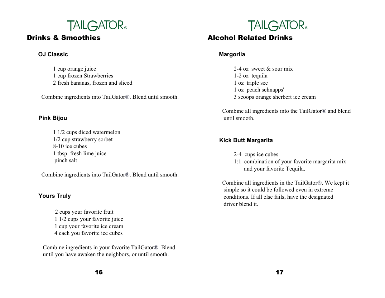 Tailgator The Original Portable Gas Powered Blender User Manual | Page 10 / 14