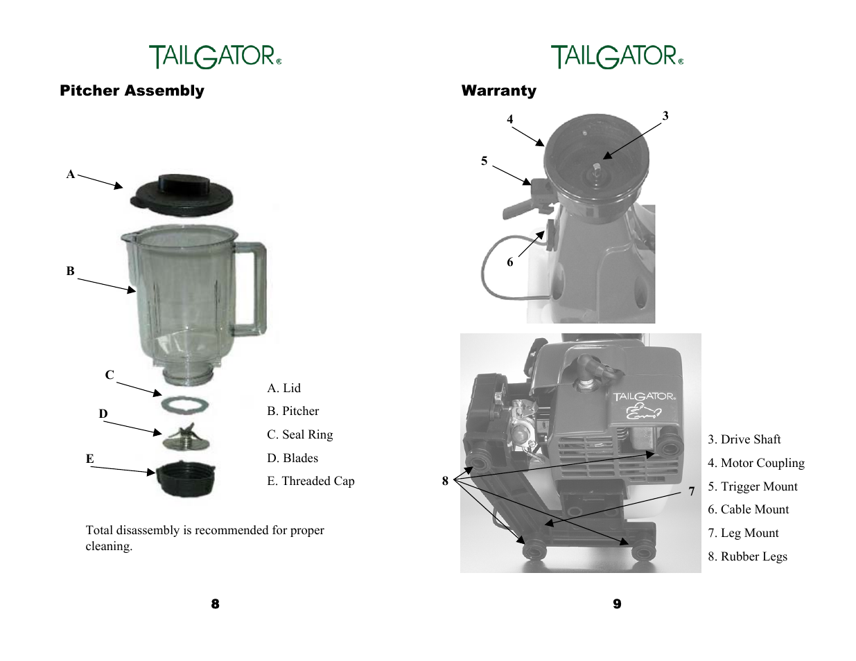Tailgator The Original Portable Gas Powered Blender User Manual | Page 6 / 14