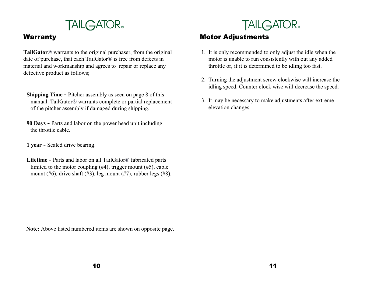 Tailgator The Original Portable Gas Powered Blender User Manual | Page 7 / 14