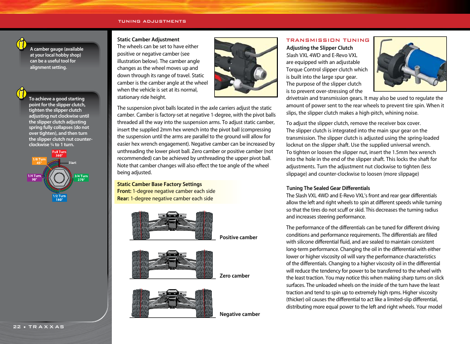 Traxxas 1/16 SLASH VXL 4WD 7108 User Manual | Page 22 / 28
