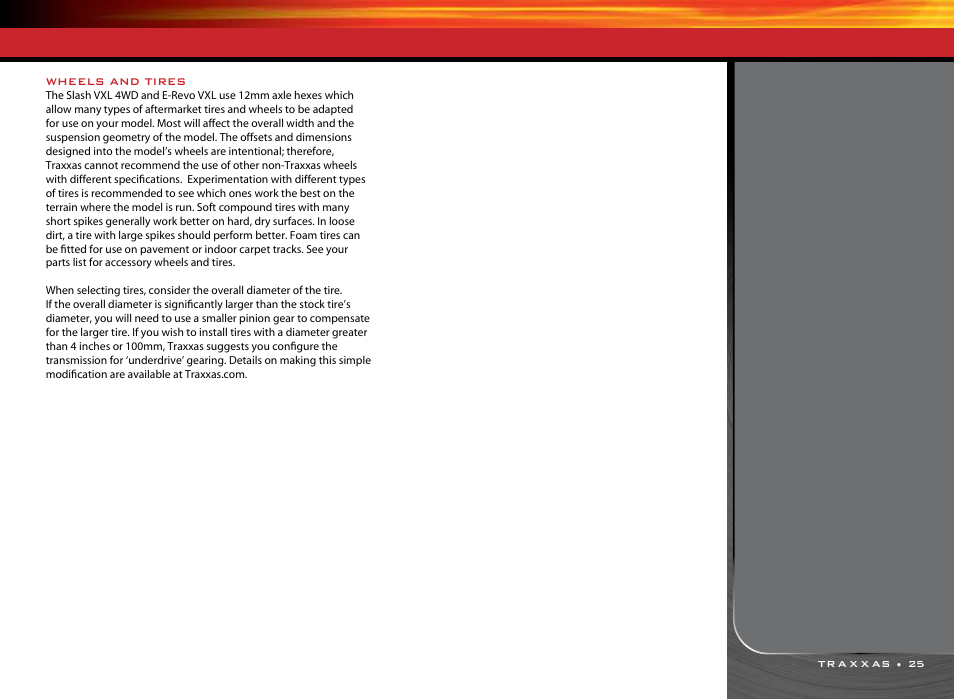 Traxxas 1/16 SLASH VXL 4WD 7108 User Manual | Page 25 / 28