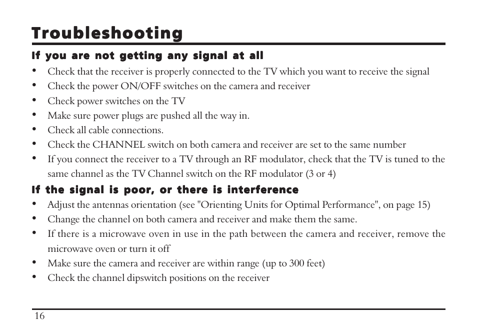 Troubleshooting | TRANWO Technology 3010 User Manual | Page 18 / 78