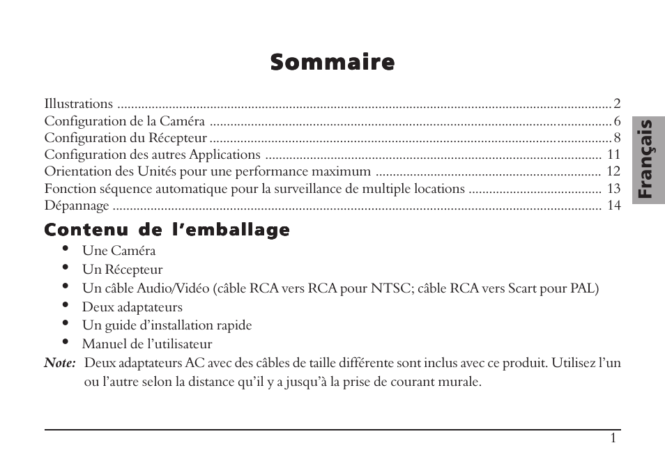 Sommaire | TRANWO Technology 3010 User Manual | Page 21 / 78