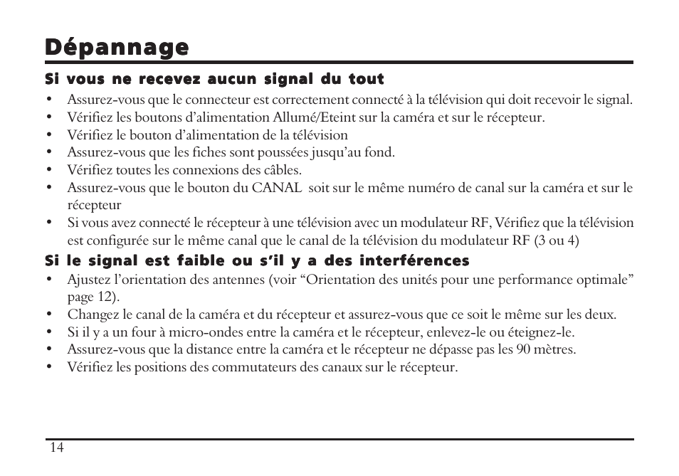 Dépannage | TRANWO Technology 3010 User Manual | Page 34 / 78