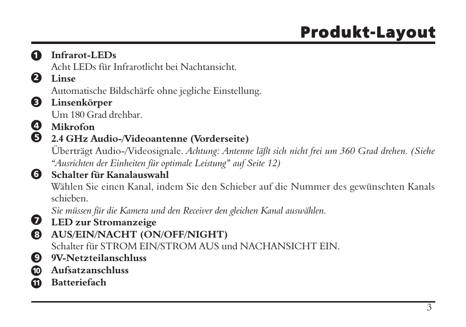 Produkt-layout | TRANWO Technology 3010 User Manual | Page 51 / 78