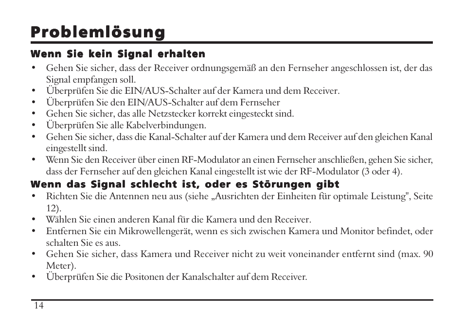 Problemlösung | TRANWO Technology 3010 User Manual | Page 62 / 78