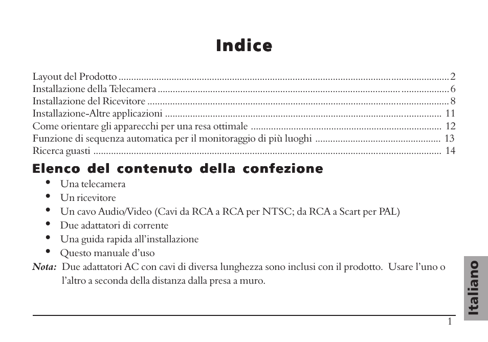 Indice | TRANWO Technology 3010 User Manual | Page 63 / 78