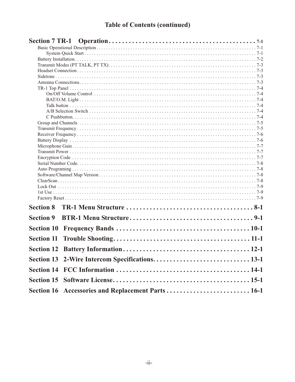 Telex RADIOCOM TR-1 User Manual | Page 3 / 56
