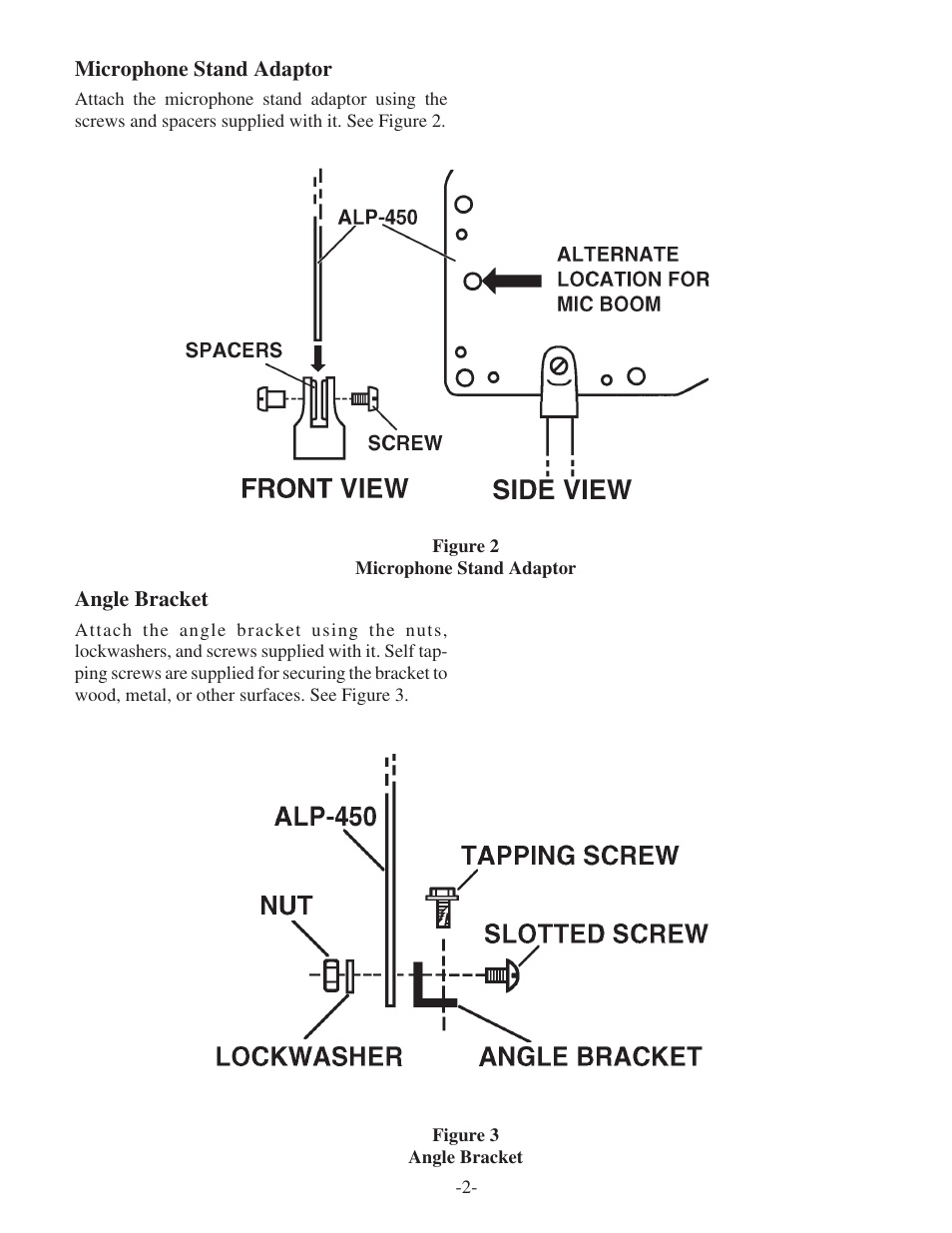 Telex ALP-450 User Manual | Page 2 / 6