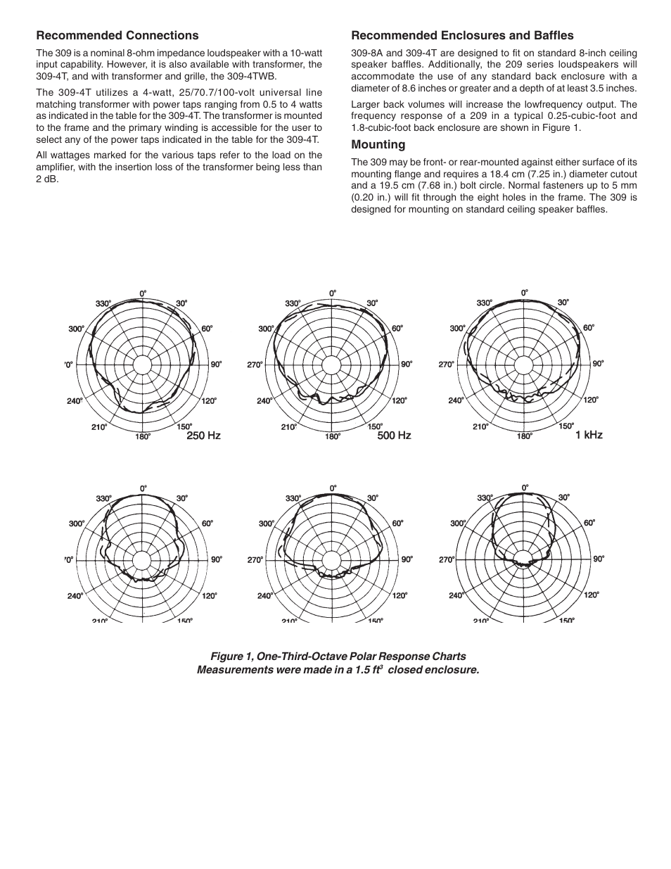 Telex 309 series User Manual | Page 2 / 4