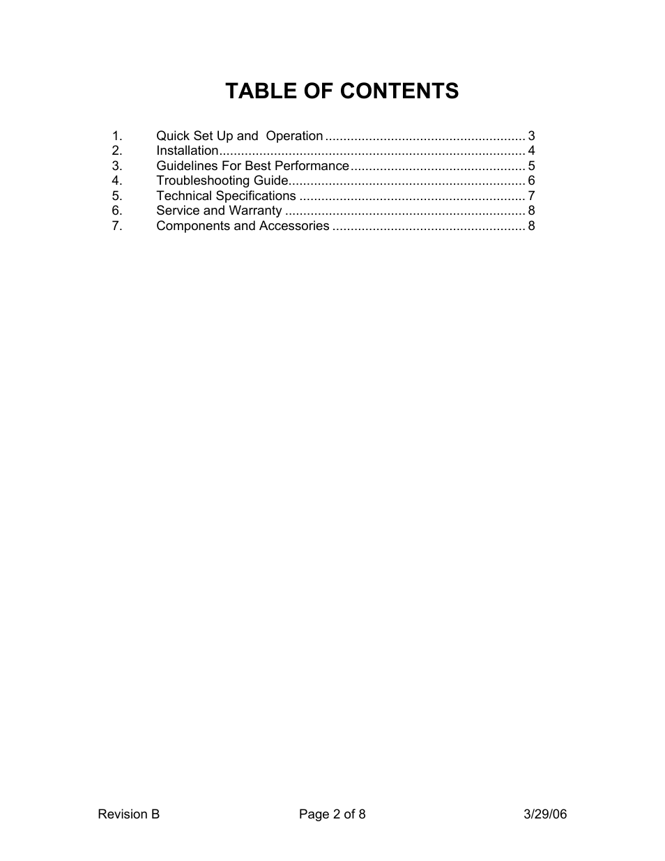 Telex PW24 User Manual | Page 2 / 8