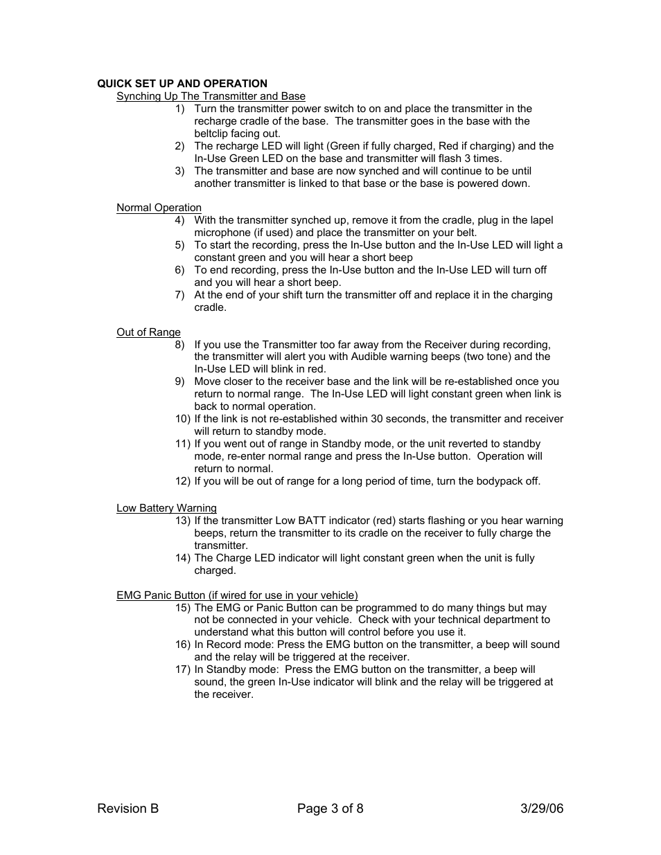 Telex PW24 User Manual | Page 3 / 8