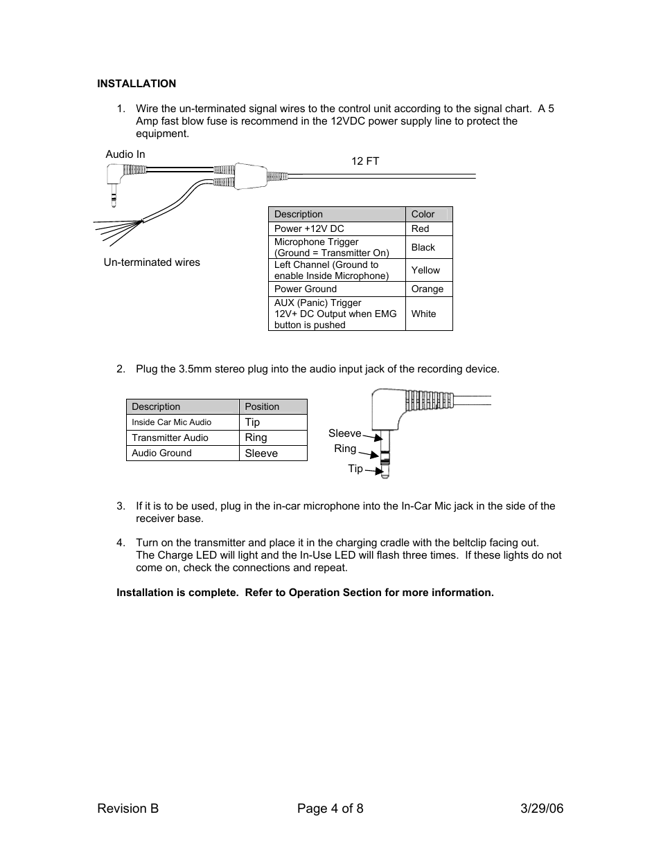 Telex PW24 User Manual | Page 4 / 8