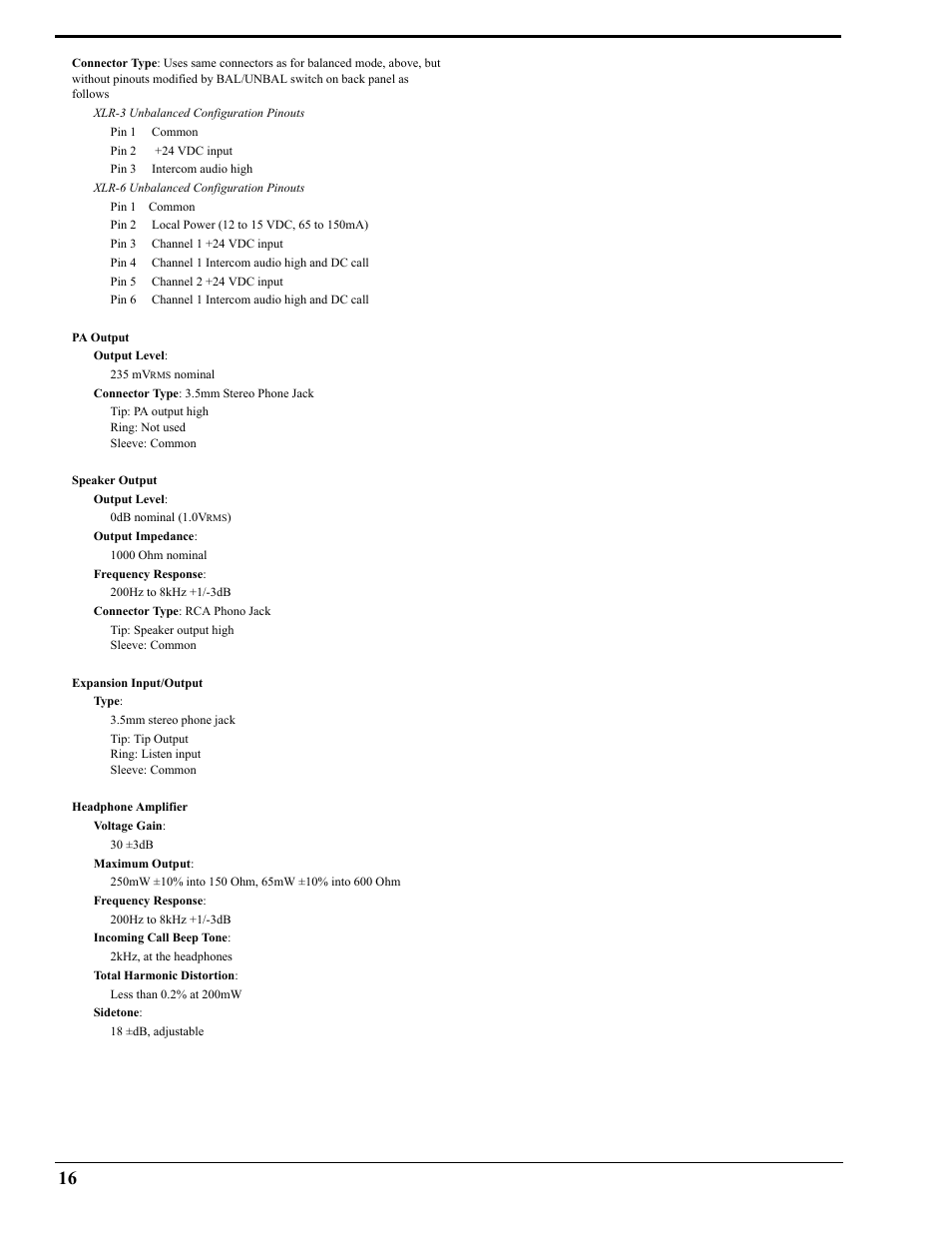 Telex AUDIOCOM MS-2002 User Manual | Page 28 / 30