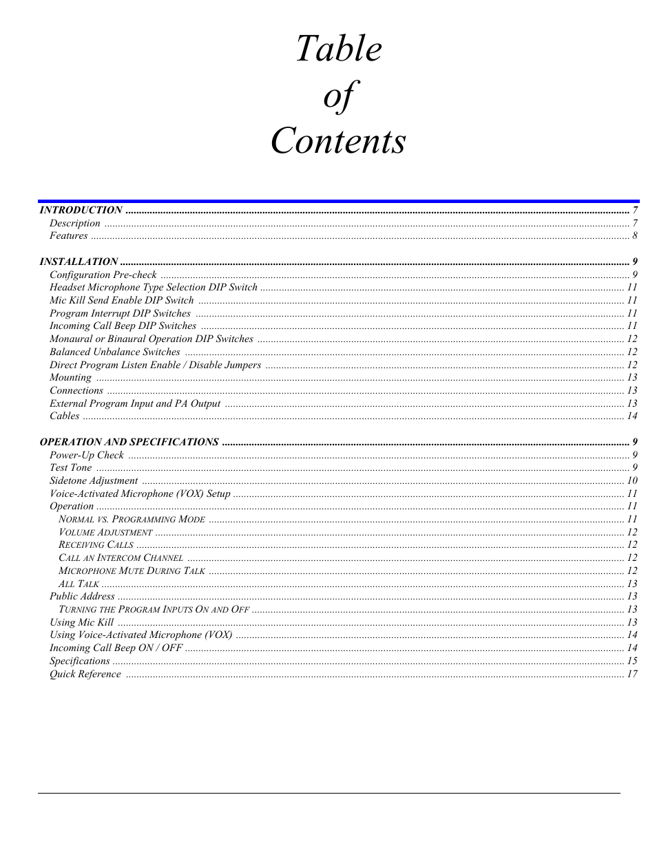 Telex AUDIOCOM MS-2002 User Manual | Page 5 / 30