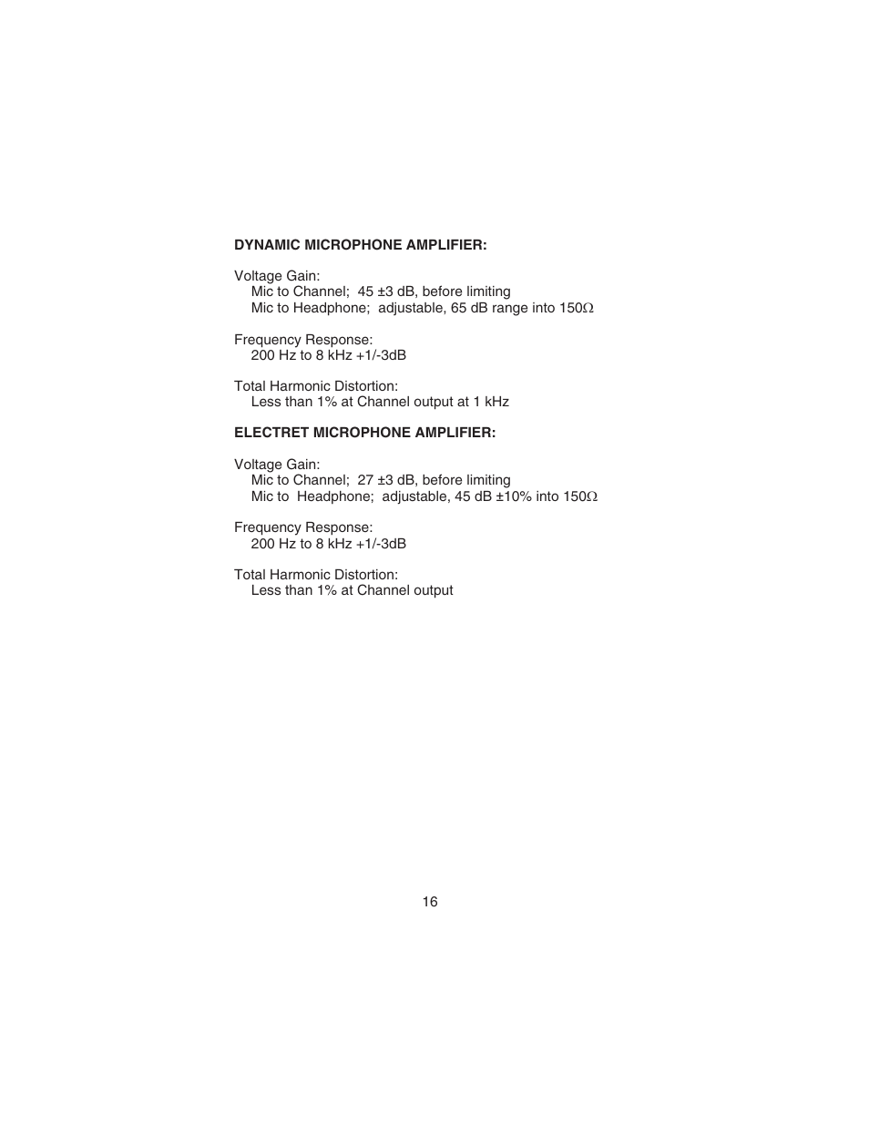 Telex AUDIOCOM BP-2000 User Manual | Page 17 / 20