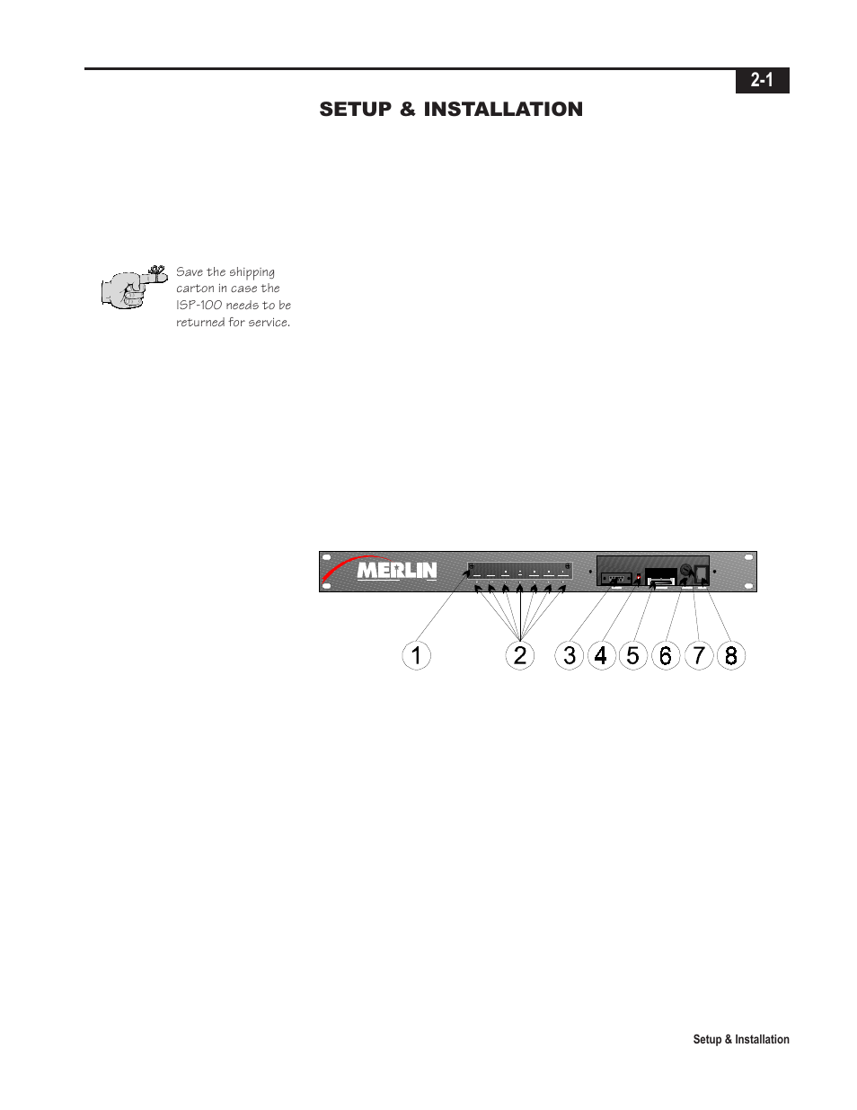 Setup & installation | Telex Integrated Signal Processor ISP-100 User Manual | Page 15 / 146